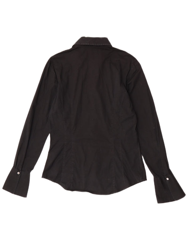 Tommy Hilfiger Camisa para mujer US 12 Grande Algodón negro