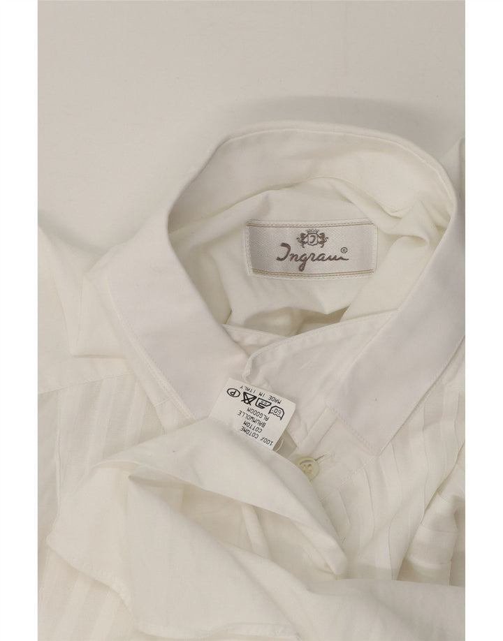 Ingram Camisa formal para hombre XL Algodón blanco