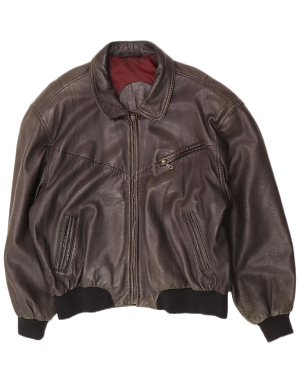 Chaqueta de cuero para hombre Liberty IT 54 2XL Cuero marrón
