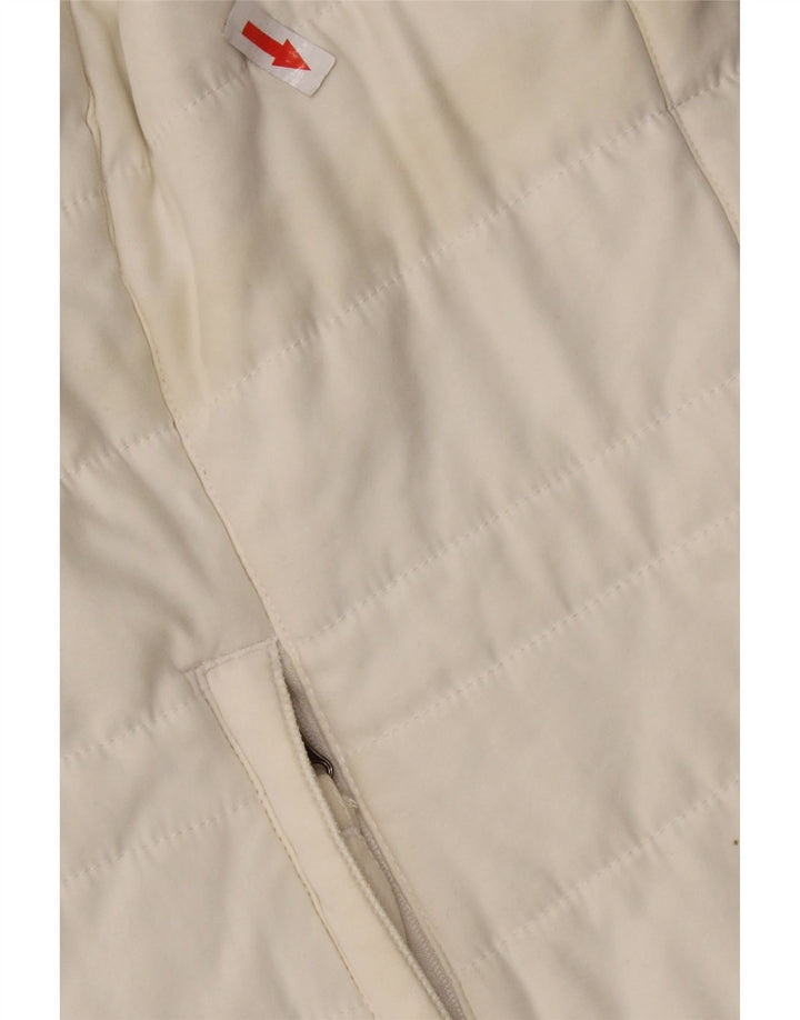 WEIRD FISH Chaleco acolchado para mujer UK 44 Grande Poliéster blanco