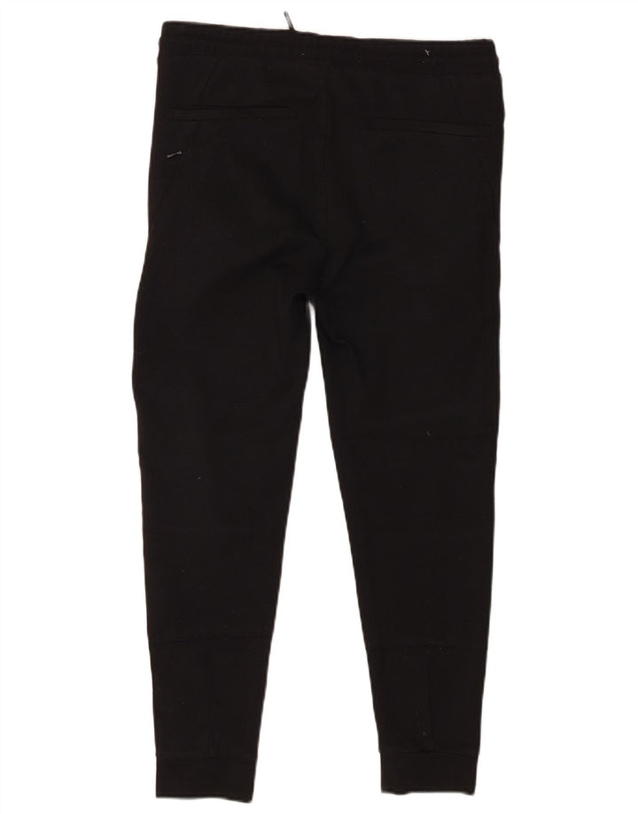 Zara Hombre Crop Chándal Pantalones Joggers Small Negro Poliéster