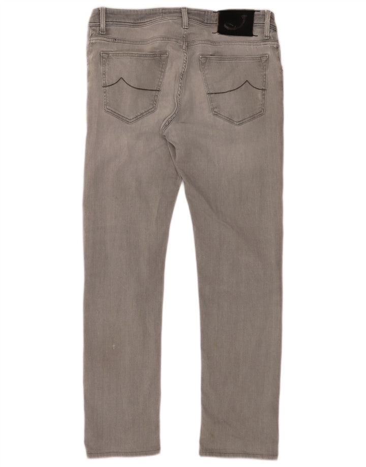 Jacob Cohen Vaqueros ajustados para hombre W34 L30 Algodón gris