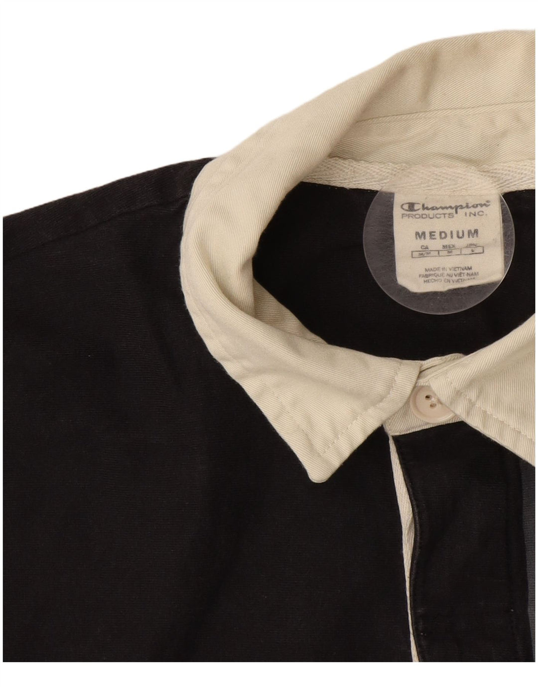 Champion Polo De Rugby De Manga Larga Para Hombre Gris Medio Colorblock