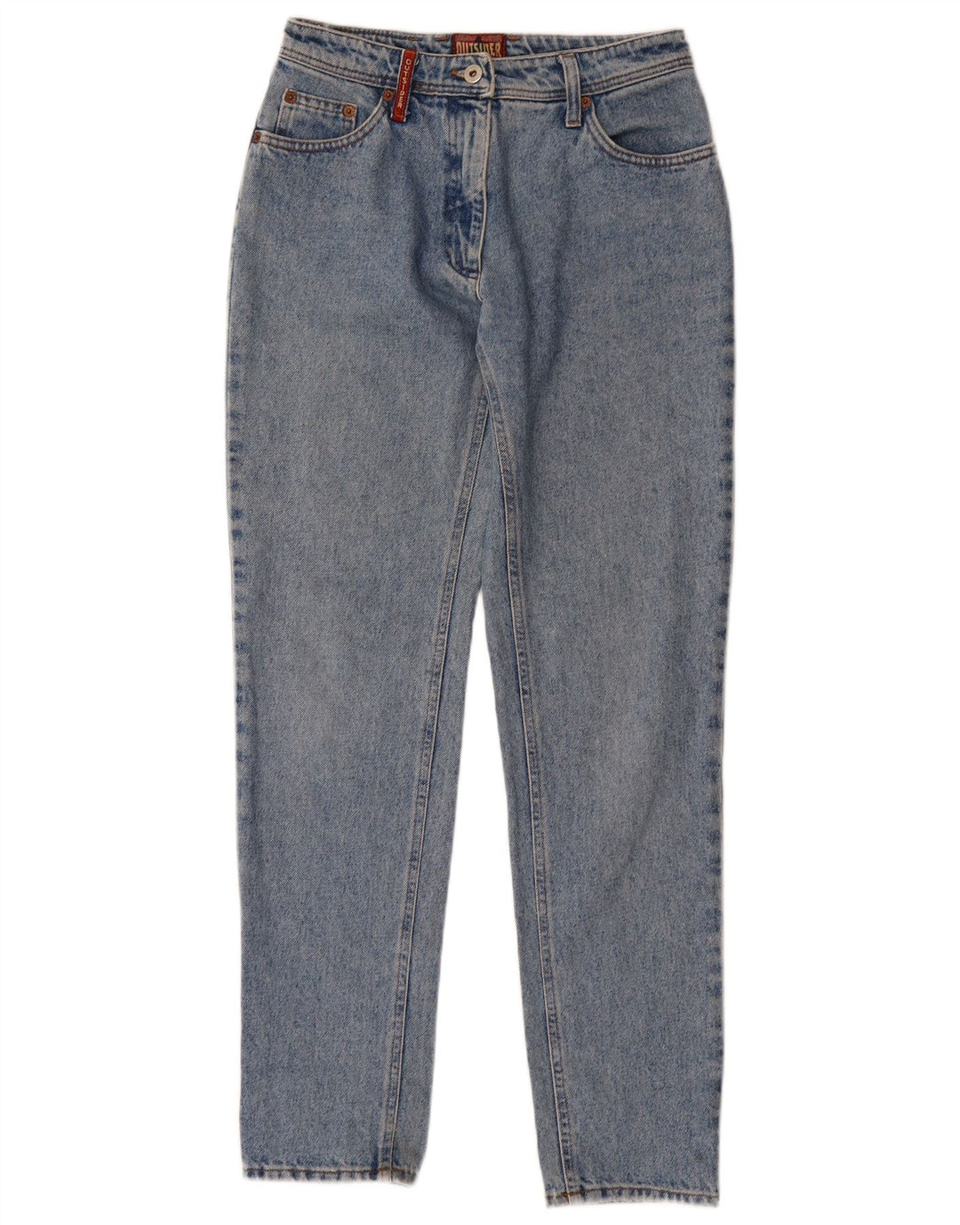 Vaqueros cónicos para mujer Outsider W28 L32 Algodón azul