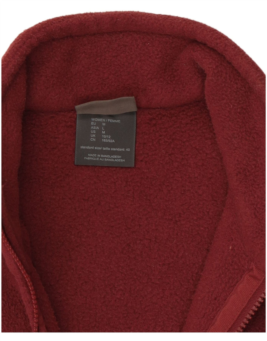 Jack Wolfskin Chaqueta polar para mujer UK 10/12 Poliéster burdeos medio