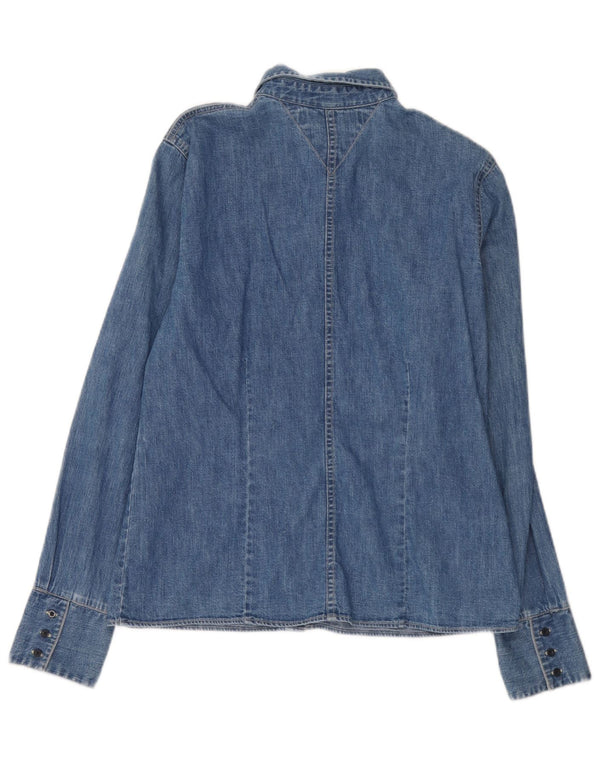 Tommy Hilfiger Camisa vaquera para mujer UK 12 Algodón azul medio