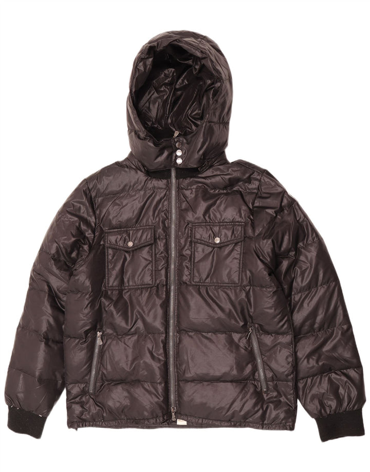 Lotto Chaqueta acolchada con capucha para hombre UK 44 2XL Poliéster negro
