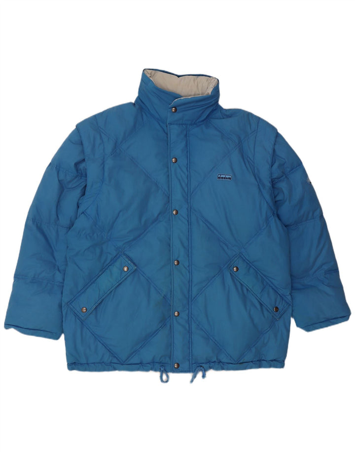 Diadora Chaqueta acolchada reversible con capucha para hombre UK 40 Large Poliéster azul