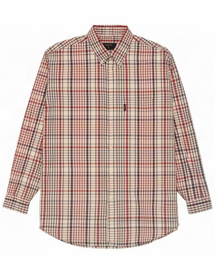 Valentino Camisa Hombre Talla 39 Mediana Algodón Cuadros Multicolor