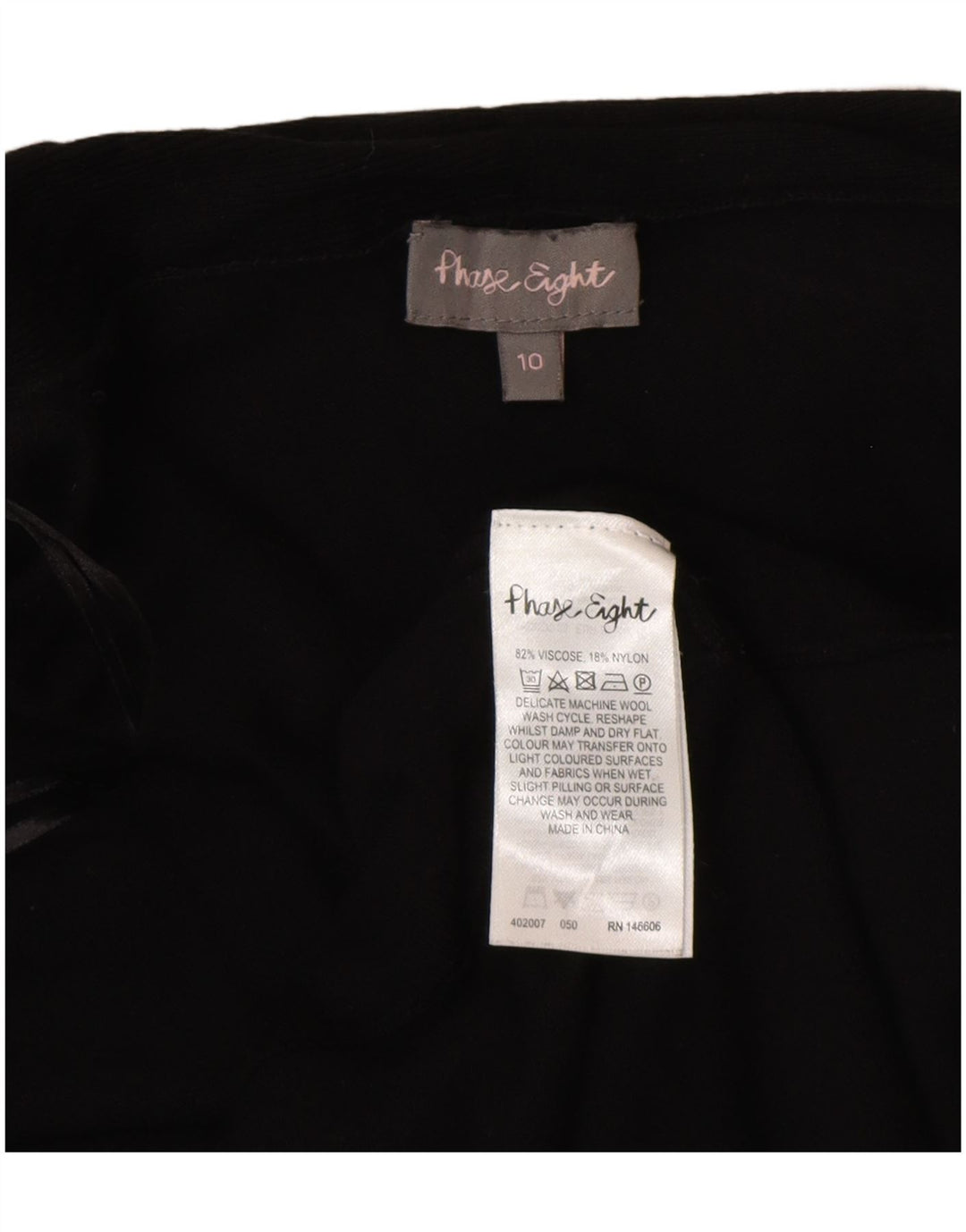 Phase Eight Suéter Cárdigan Abierto Largo para Mujer UK 40 Small Negro
