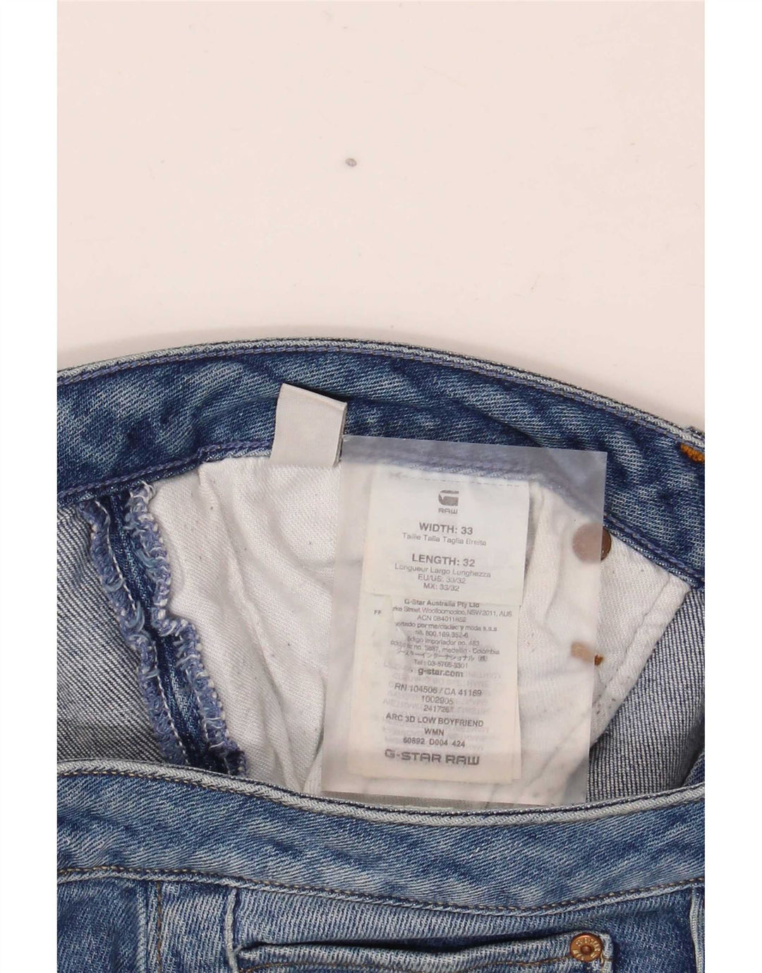 Vaqueros ajustados para hombre G-Star W33 L28 Algodón azul