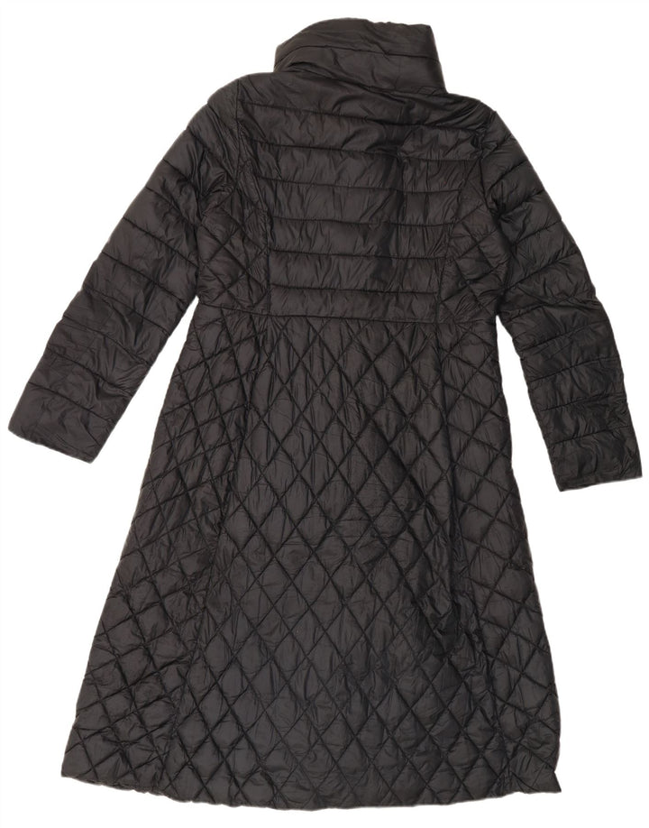 Intrend Abrigo acolchado de doble botonadura para mujer UK 46 Grande Poliéster negro