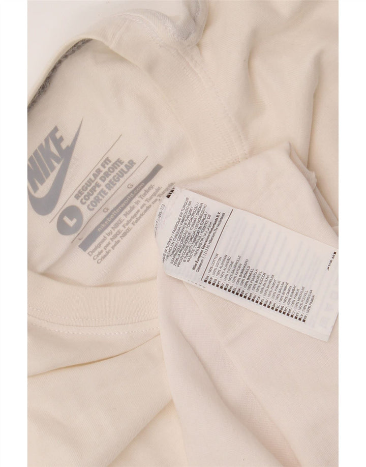 Nike - Camiseta de corte regular para hombre, talla grande, algodón blanco