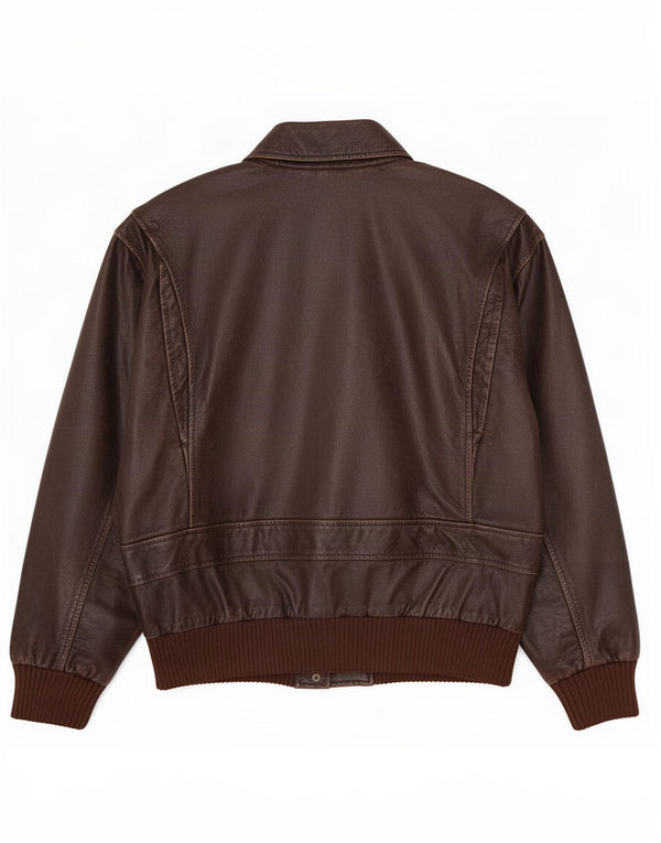 Chaqueta de cuero militar para hombre de la Fuerza Aérea de EE. UU. UK 42 XL Marrón