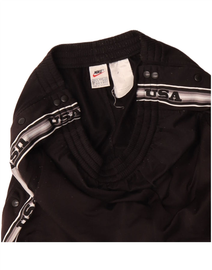 Nike Pantalones cortos deportivos con gráficos para hombre, poliéster negro mediano