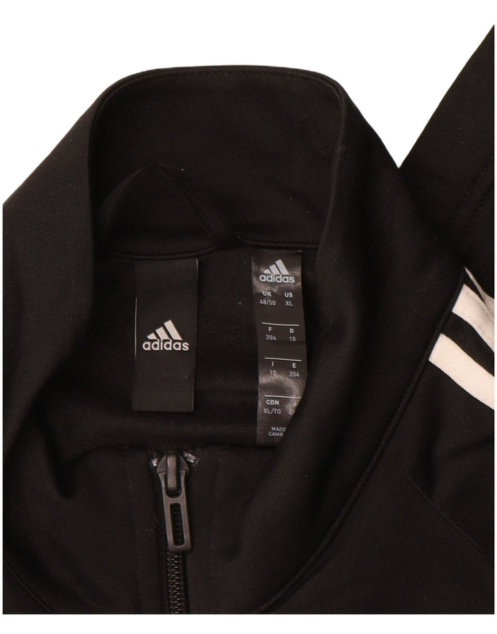 Adidas Chaqueta de chándal para hombre UK 48/50 XL Poliéster negro