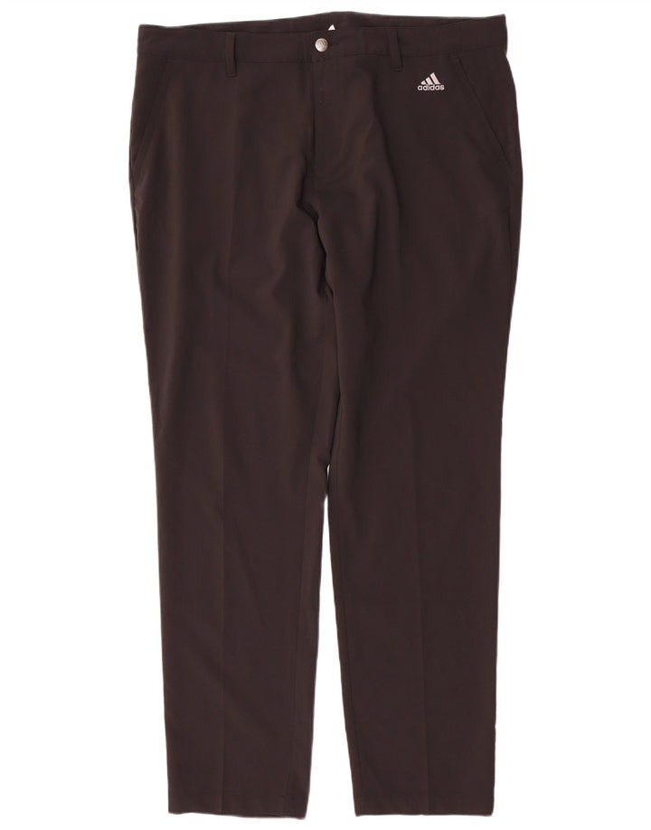 ADIDAS Pantalones chinos ajustados para hombre W38 L32 Negro