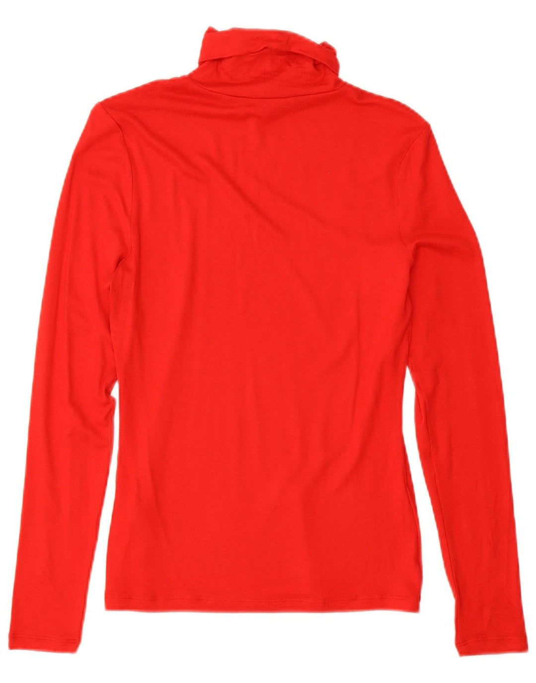Marks & Spencer Top de corte regular para mujer, manga larga, talla 40, viscosa roja pequeña