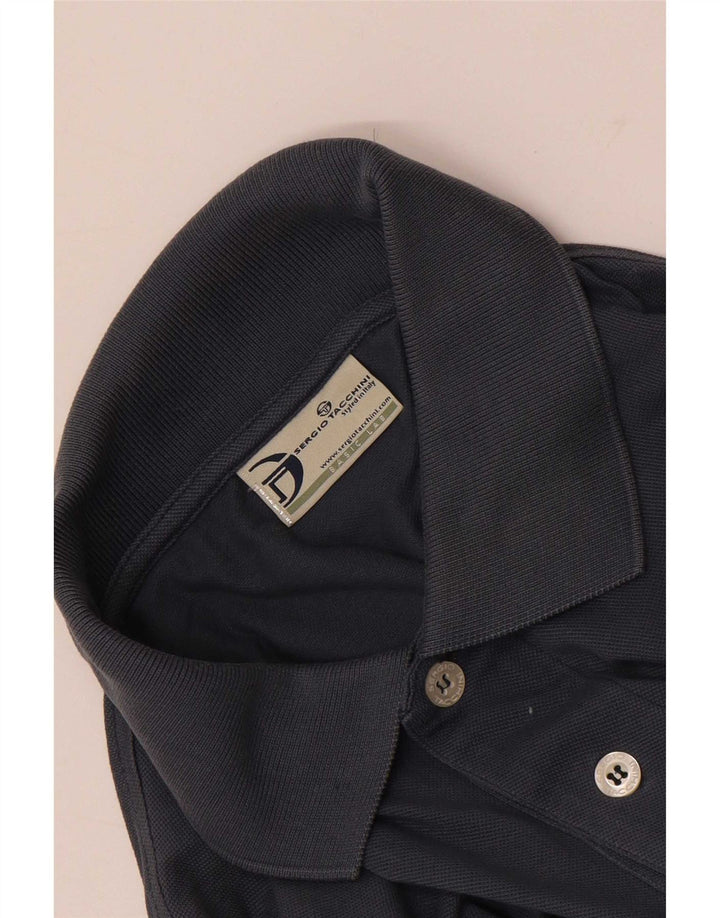 Sergio Tacchini Polo para hombre grande azul marino