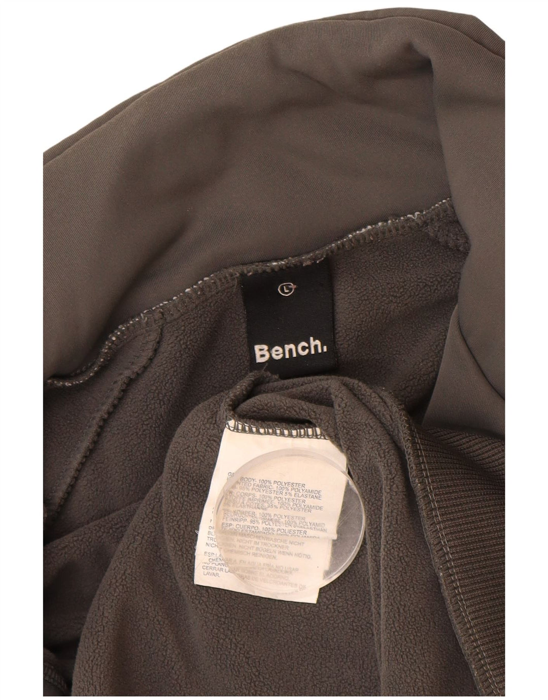 BENCH Chaqueta superior de chándal con gráfico para hombre Poliéster en bloques de color gris grande