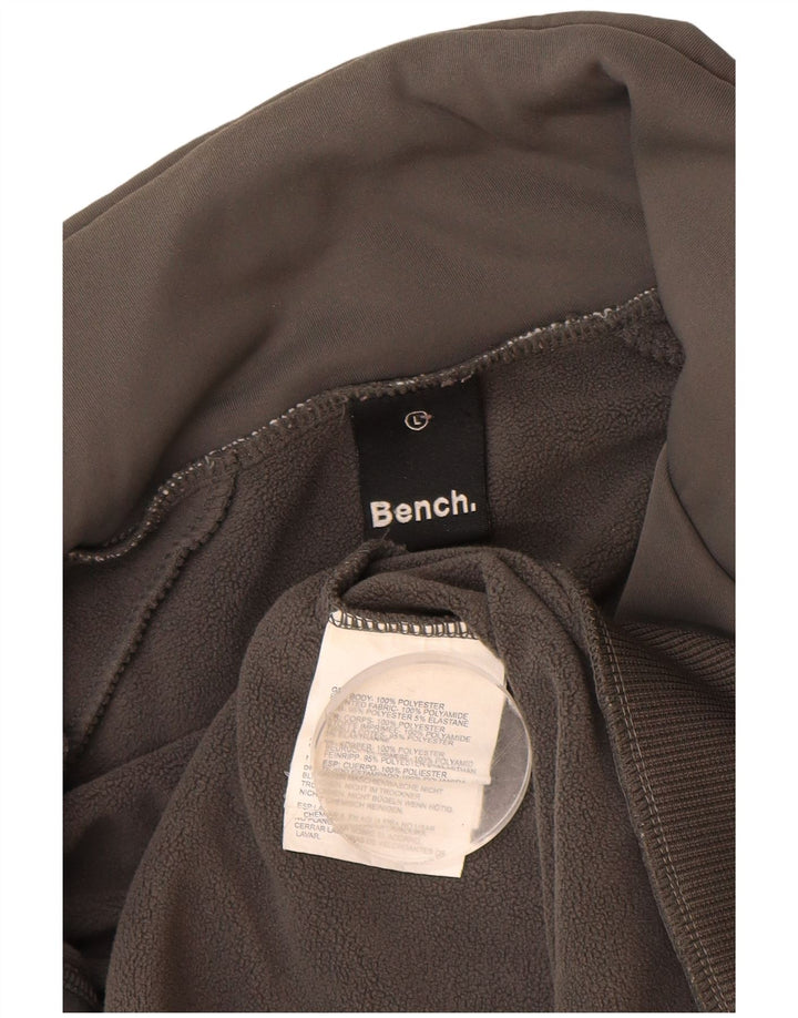 BENCH Chaqueta superior de chándal con gráfico para hombre Poliéster en bloques de color gris grande