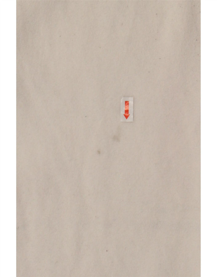 NAPAPIJRI Womens Zip Neck Fleece Jumper UK 12 Medium White Polyester Vintage Napapijri and Second-Hand Napapijri from Messina Hembry 