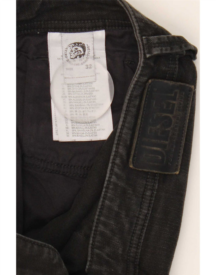 Diesel Vaqueros Rectos Mujer W32 L31 Algodón Negro