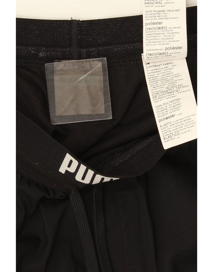 Puma Pantalones cortos deportivos gráficos para mujer UK 14 Mediano Negro Poliéster