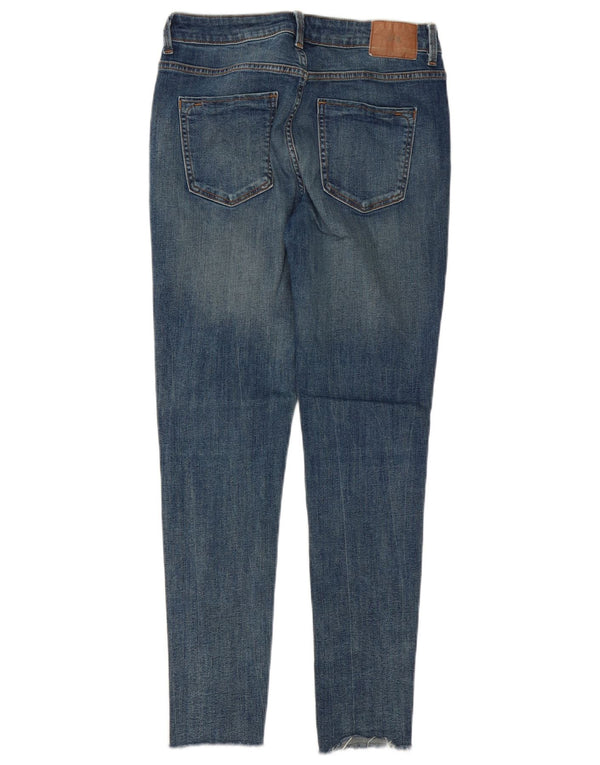 Zara Jeans Ajustados Desgastados para Mujer EU 40 Medium W30 L29 Algodón Azul