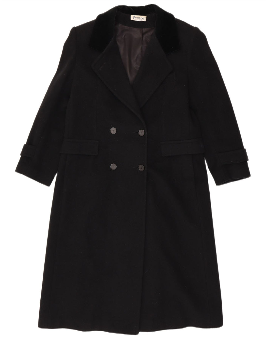 FORECASTER OF BOSTON Abrigo de doble botonadura para mujer talla 13/14 mediano negro