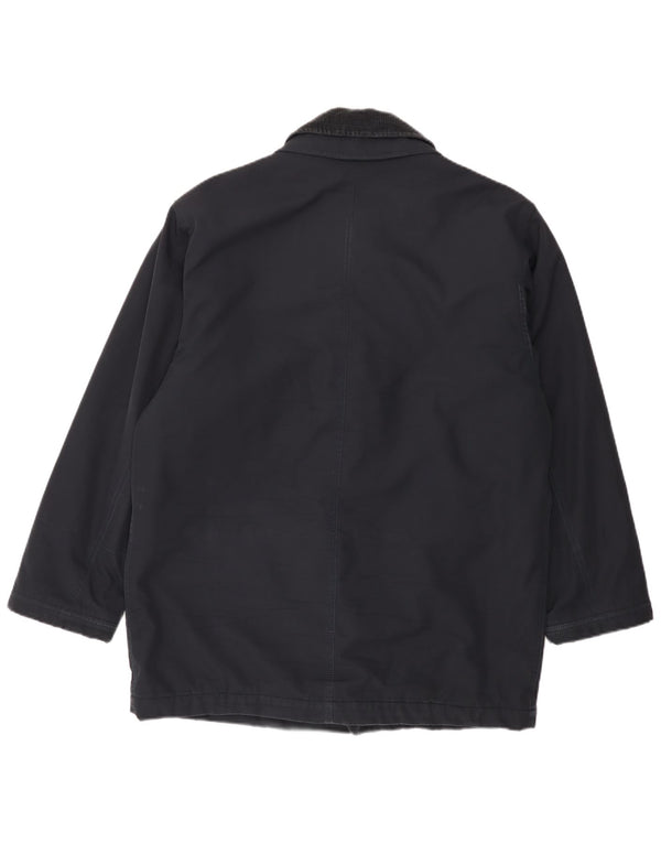 Cotton's Industries Abrigo cortavientos para hombre UK 44 Mediano Azul marino Poliamida