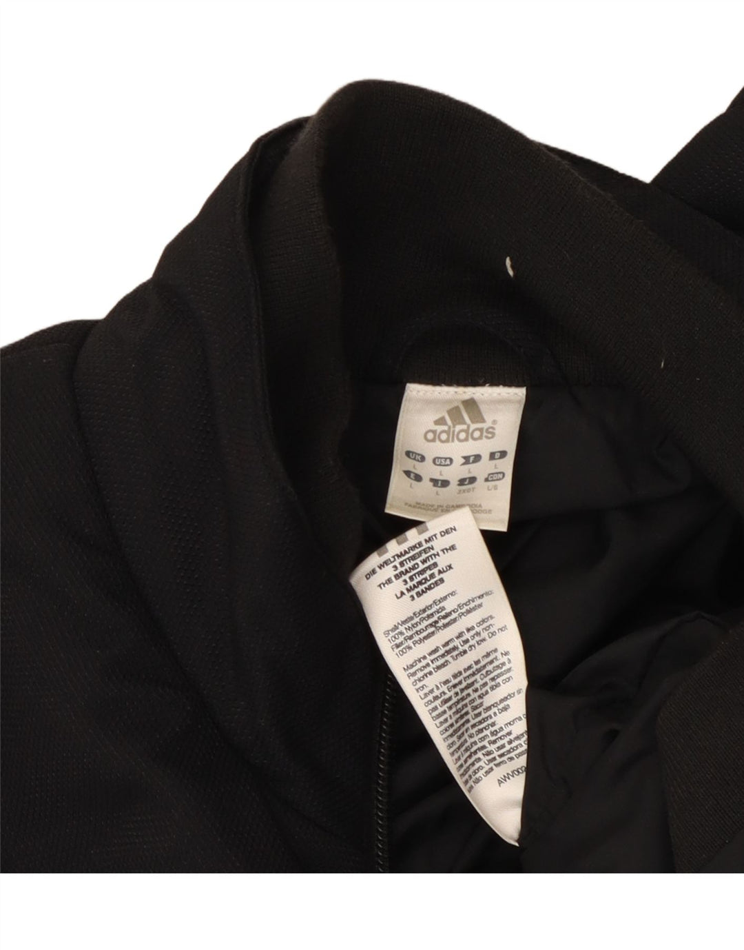 ADIDAS Chaqueta superior de chándal sin mangas para mujer UK 44 Grande Poliéster negro