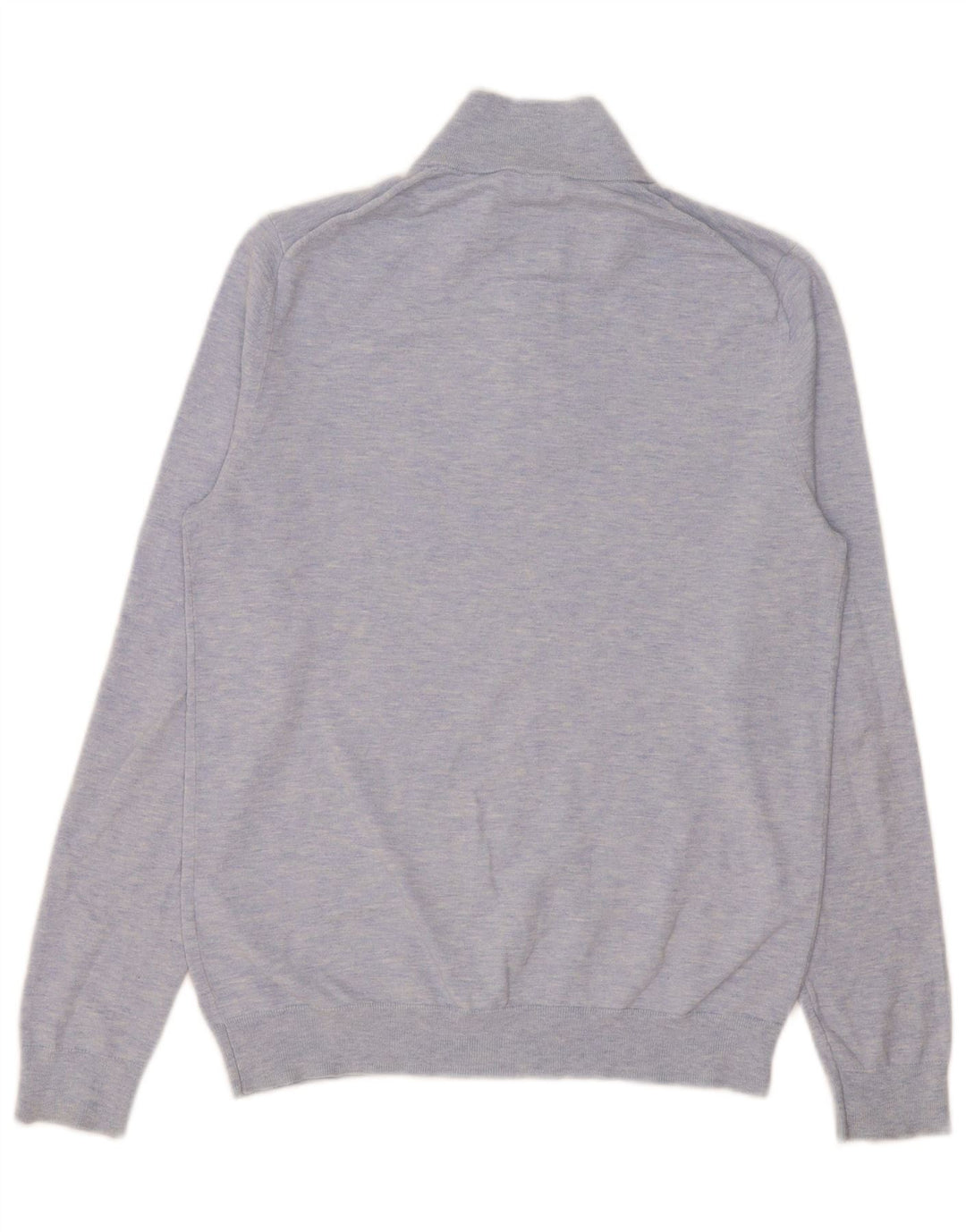 Jersey Reiss Hombre con cuello con cremallera y cuello redondo de algodón azul pequeño