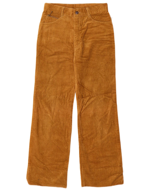 Vintage mujer pierna ancha pantalones de pana W28 L28 algodón beige