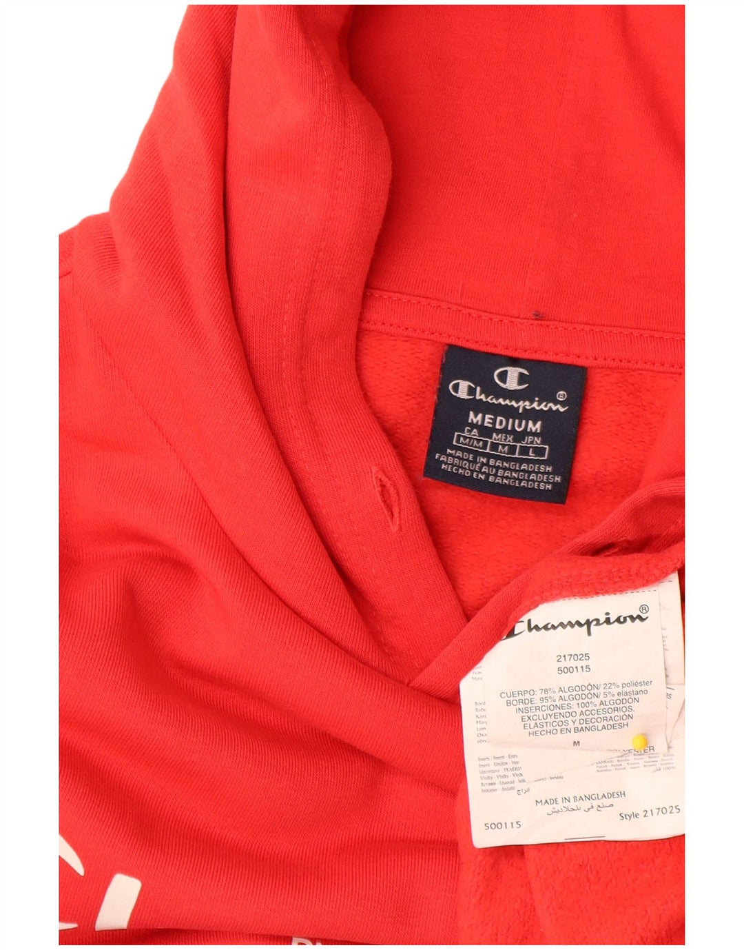 Champion Sudadera Con Capucha Gráfica Para Hombre Jersey De Algodón Rojo Medio