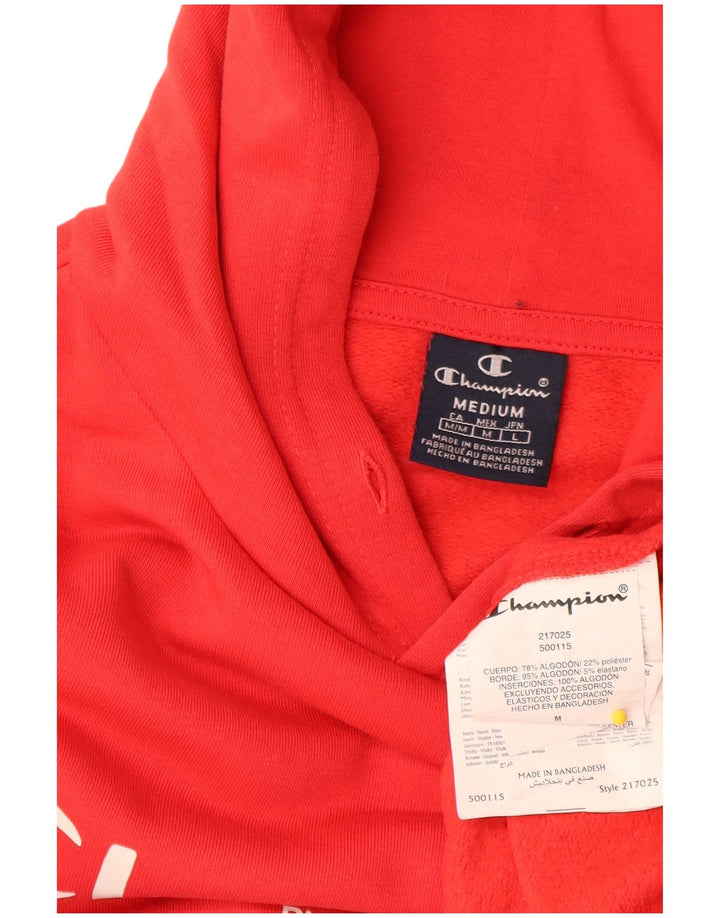 Champion Sudadera Con Capucha Gráfica Para Hombre Jersey De Algodón Rojo Medio