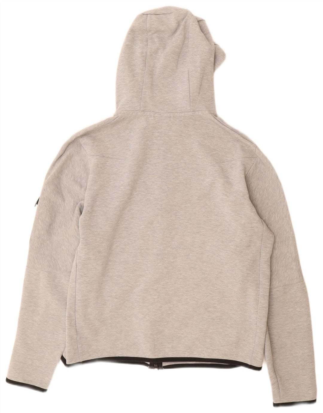 NIKE Sudadera con capucha y cremallera para hombre, algodón gris medio