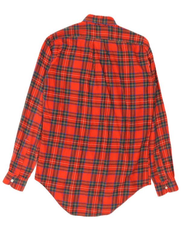 Alberto Aspesi Camisa De Franela Hombre XS Algodón Cuadros Rojos