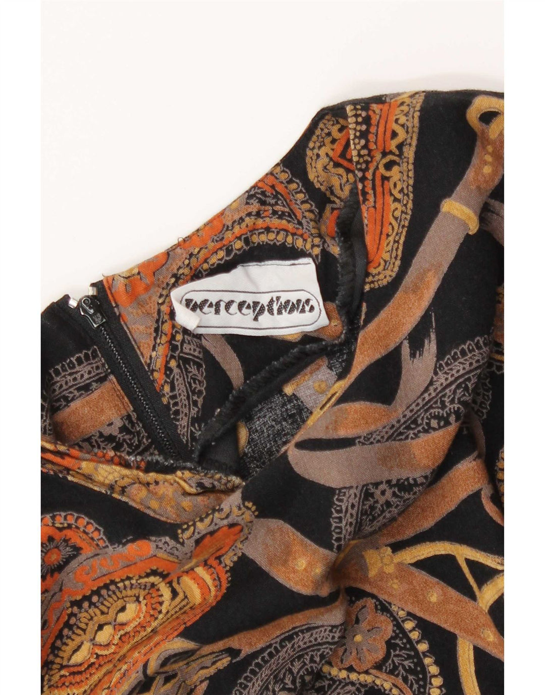Perceptions Vestido tubo de manga 3/4 para mujer UK 8 Small Black Paisley