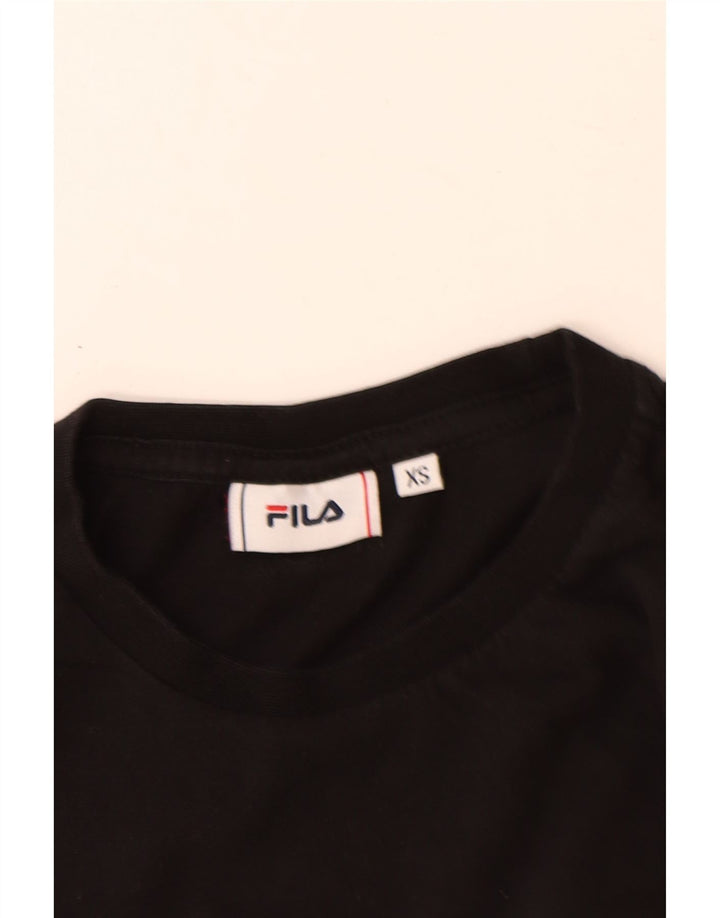 Fila Hombre Graphic Top Manga Larga XS Algodón Negro