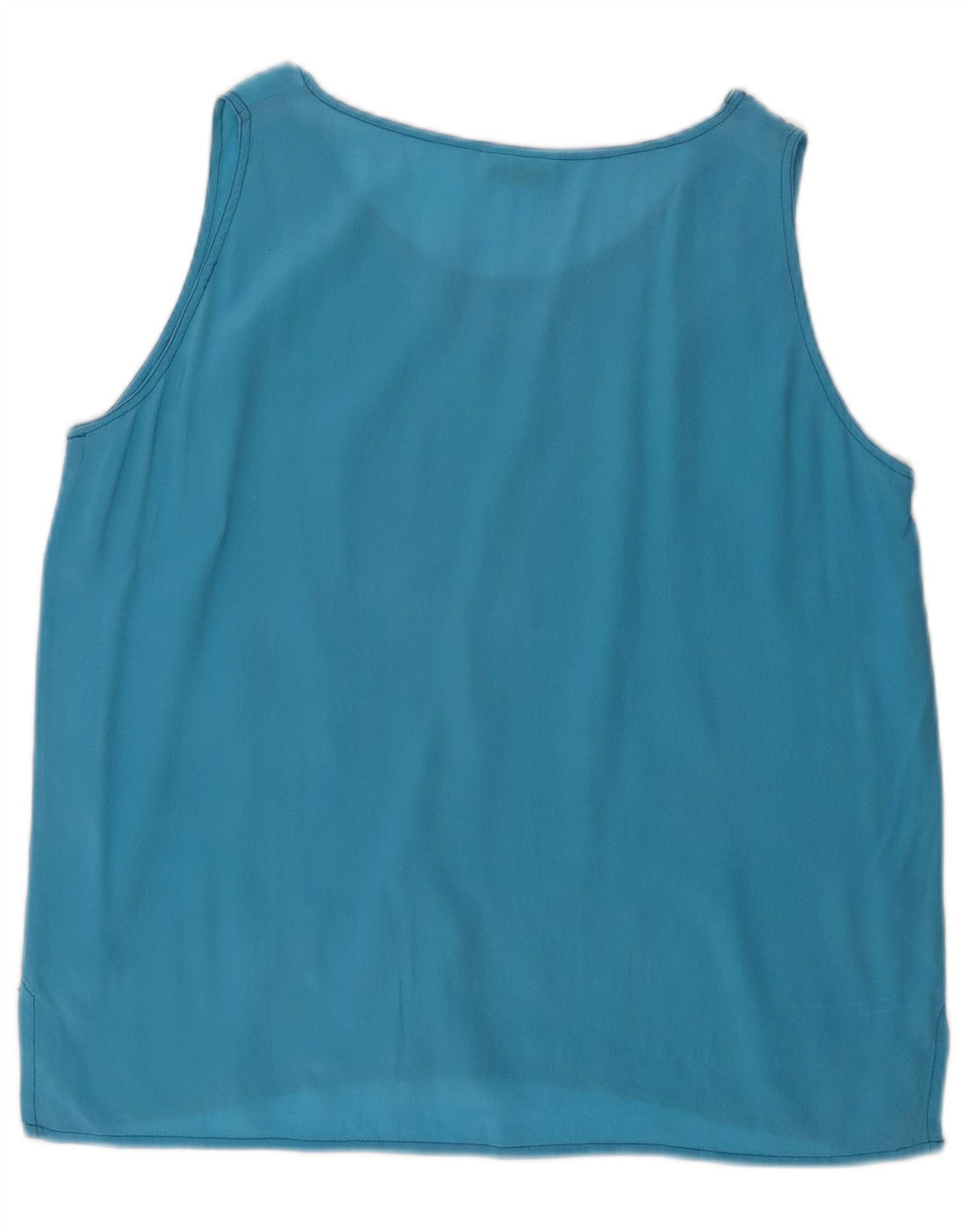Blusa sin mangas Tiffany para mujer UK 44 Seda azul medio