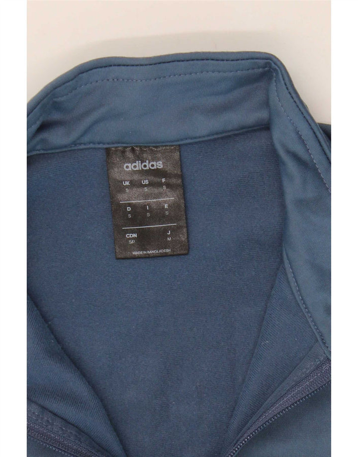 Adidas Hombre Gráfico Chándal Top Chaqueta Pequeño Azul Colorblock Poliéster