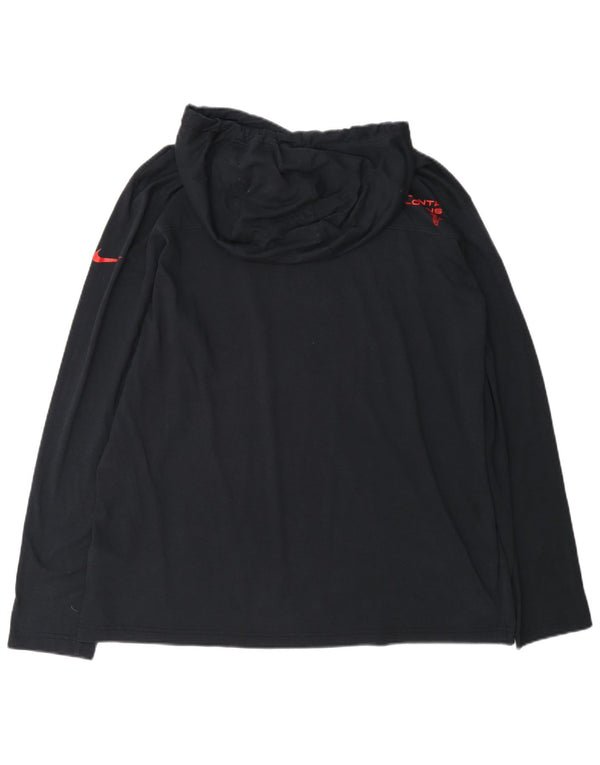 Nike Atlanta Falcons - Camiseta con capucha para hombre, manga larga, talla grande, color azul marino