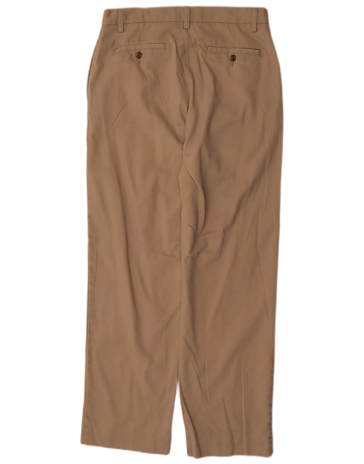 IZOD Pantalón chino recto para hombre W35 L34 Algodón beige
