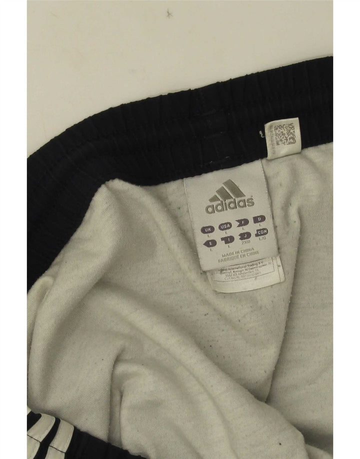 Adidas - Pantalones cortos deportivos para hombre, talla grande, poliéster negro
