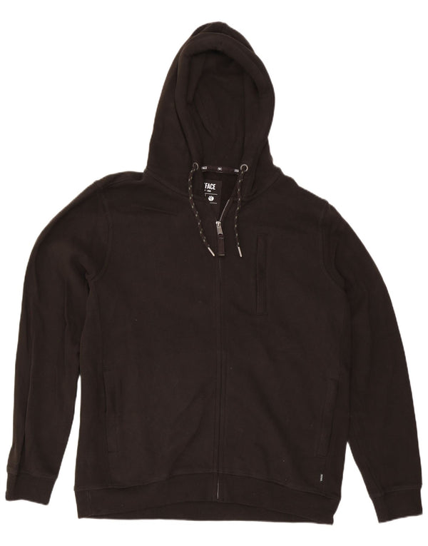 Fat Face Suéter con capucha y cremallera de ajuste regular para hombre XL Algodón negro