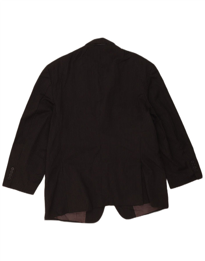 Tommy Hilfiger Chaqueta tipo blazer de 2 botones para hombre Reino Unido 40 Grande Lana a rayas negras