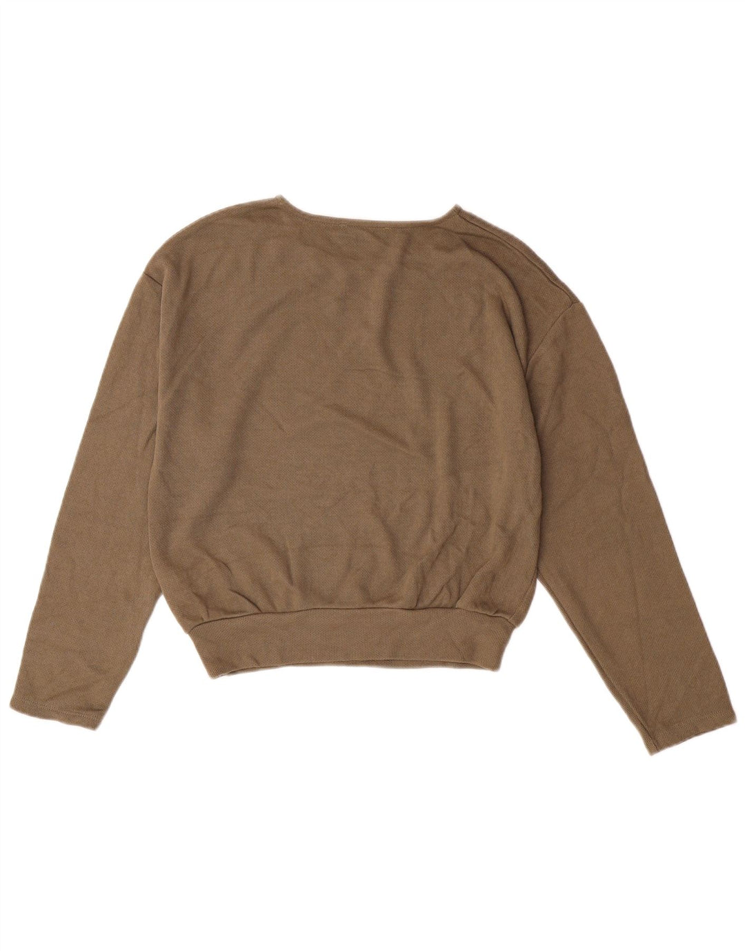 ZARA Mujer Sudadera Jumper UK 42 Viscosa Marrón Medio