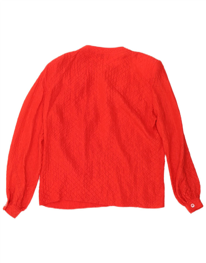 Blusa Valentino Mujer Manga Larga Top IT 44 Seda Roja Mediana
