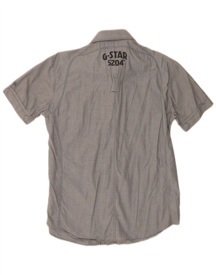 G-Star Hombre Camisa Gráfica De Manga Corta De Algodón Gris Medio
